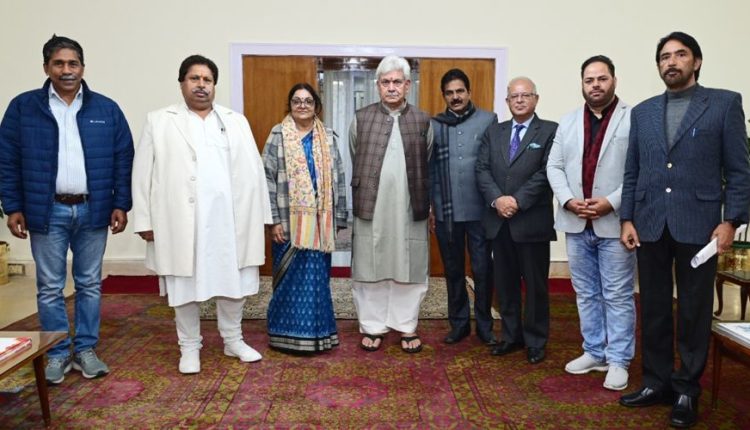 Cong leaders meet J&K LG Manoj Sinha
