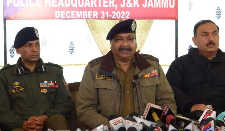 DGP Dilbag Singh addresses Press conference in Jammu (4)