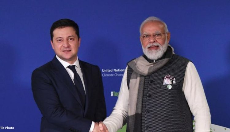 Ukrainian President Volodymyr Zelenskyy and PMK Modi