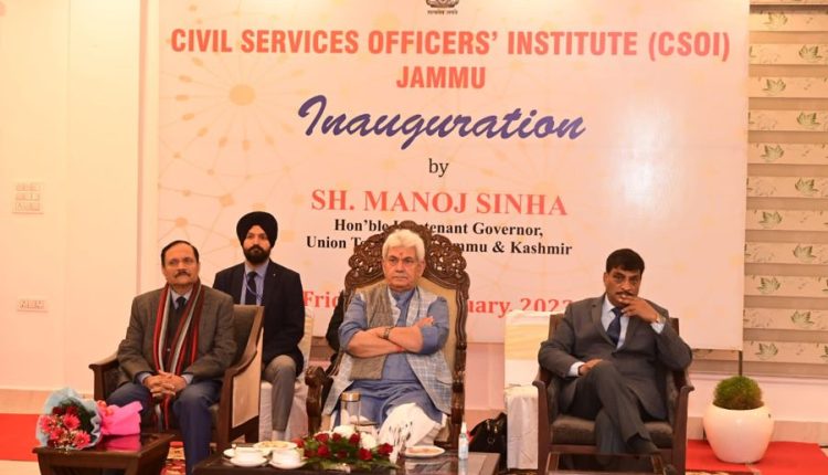 J&K LG Manoj Sinha inaugurates Civil Services Officers Institute (CSOI) at Jammu