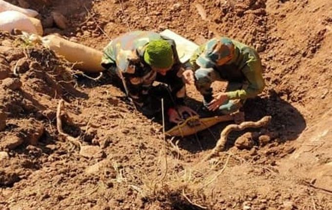 Mortar shell destroyed at Village Shahpur Poonch (3)