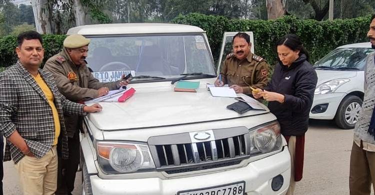 Motor Vehicles Department Jammu laid special naka at different locations of Jammu-Pathankot and Jammu Srinagar National Highway