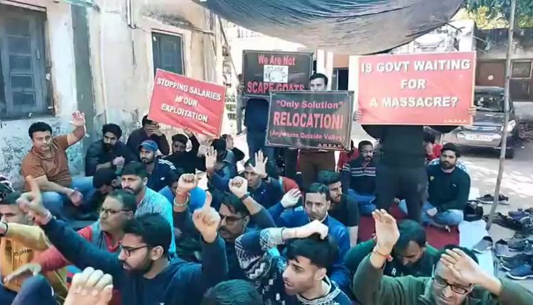 Targeted killings Protesting Kashmiri Pandit employees reiterate demand for relocation outside valley