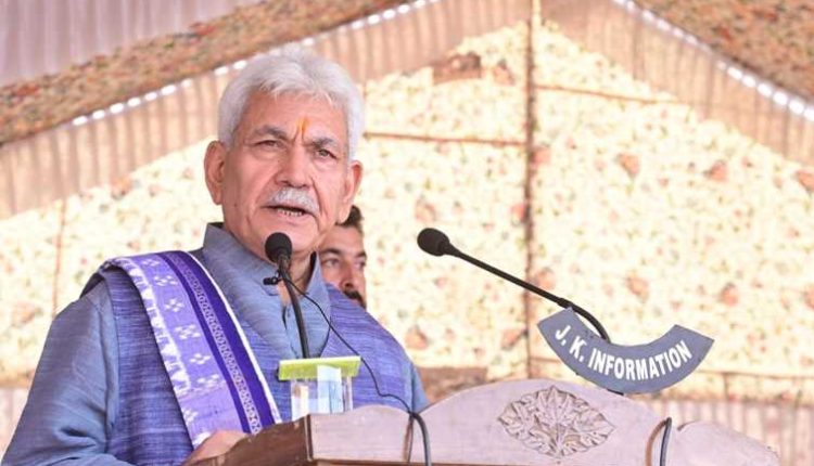 Play your role in isolating conflict profiteers LG Sinha to people of J&K