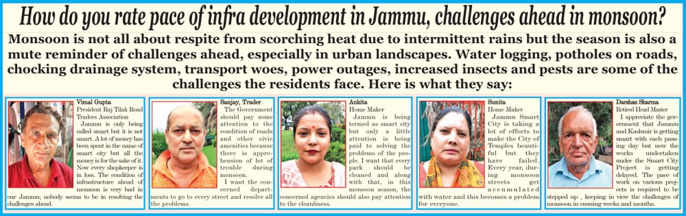 How do you rate pace of infra development in Jammu, challenges ahead in monsoon?