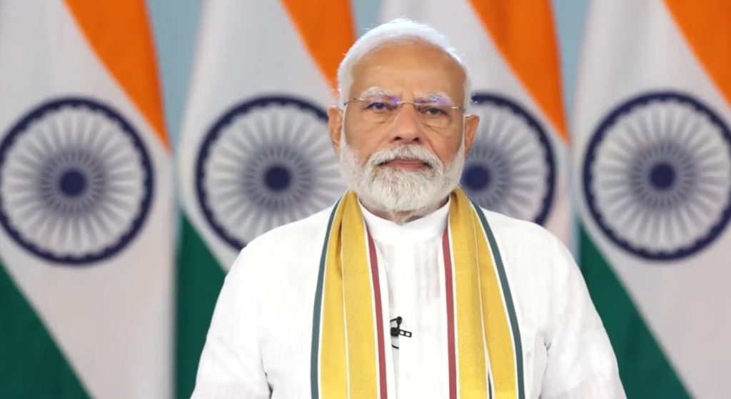 PM Modi flagging off 3 new Vande Bharat Express trains via video conferencing (1)