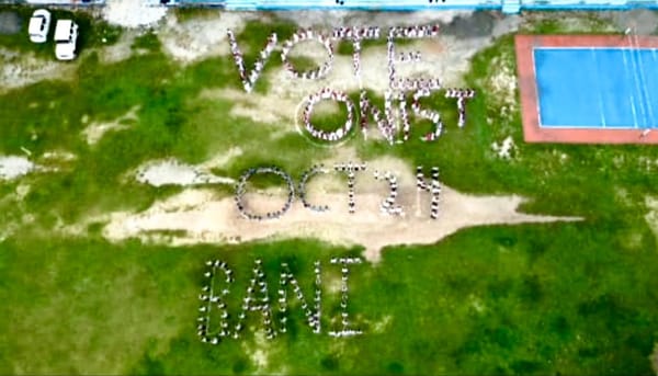 Human Chain, slogans ignite enthusiasm for polling Day in Bani