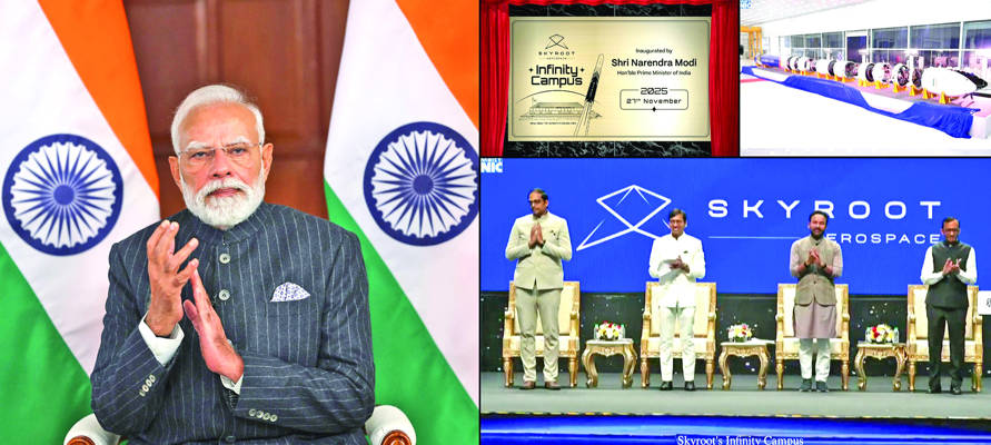 Modi unveils Skyroot’s orbital rocket, praises Gen Z for creating new tech