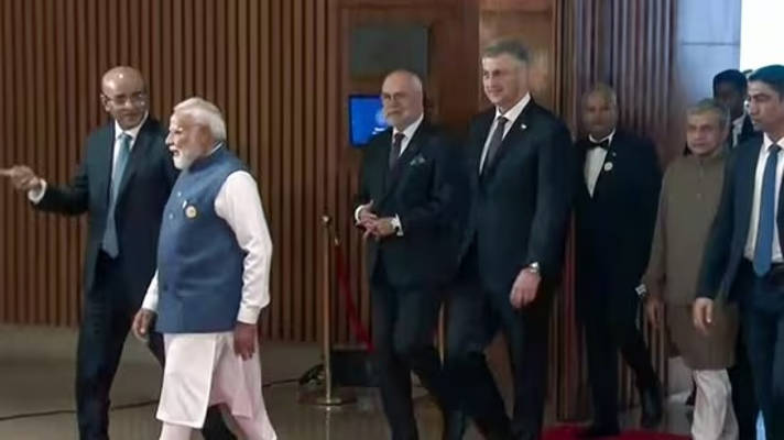 PM Modi welcomes world leaders for AI Impact Summit at Bharat Mandapam